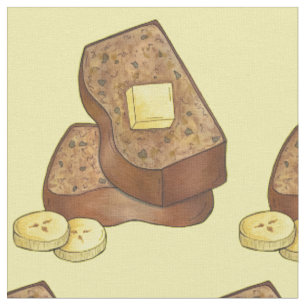 Banana Brot Loaf Slice Butter Backfood Stoff