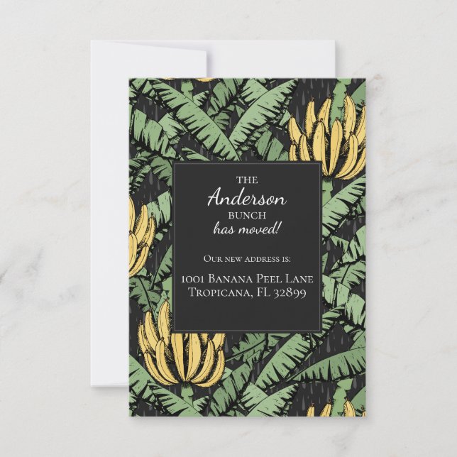 Banana Bunch Nouvelle Adresse Moving Faire-part Ca (Devant)