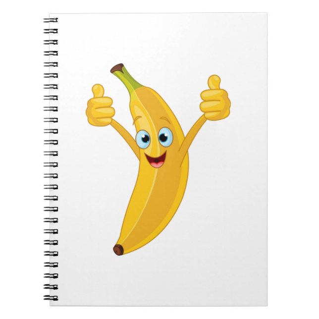 Banana Cartoon Design Notizblock (Vorderseite)