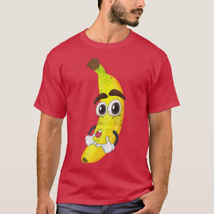 Banana Cartoon Fruit Lover Gesunde Ernährung Vegan T-Shirt