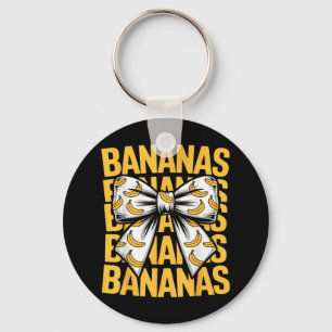 Banana Coquette Niedlich Bananen Bow Frauen Mädche Schlüsselanhänger