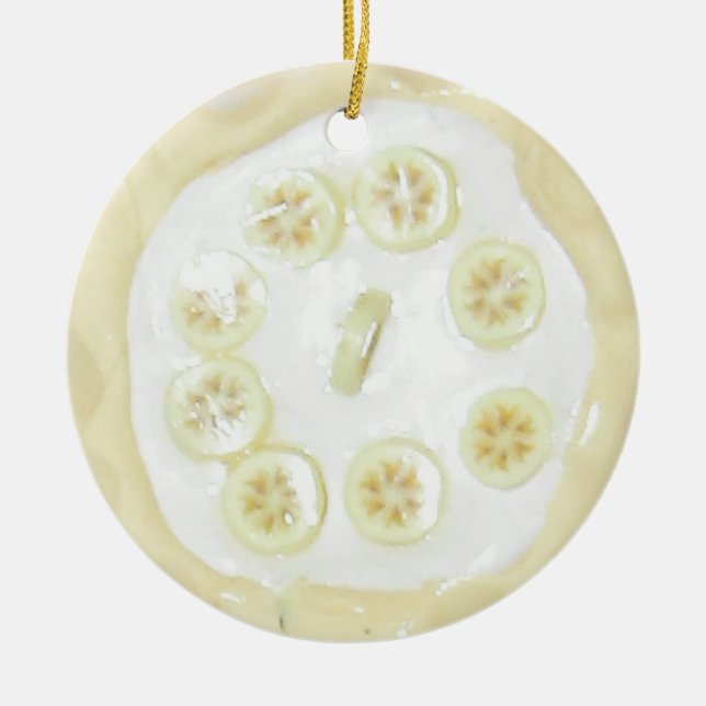 Banana Cream Pie Food Dessert Keramik Ornament (Vorne)