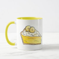 Banana Creme Pie Slice Nachtisch Backen Gelb