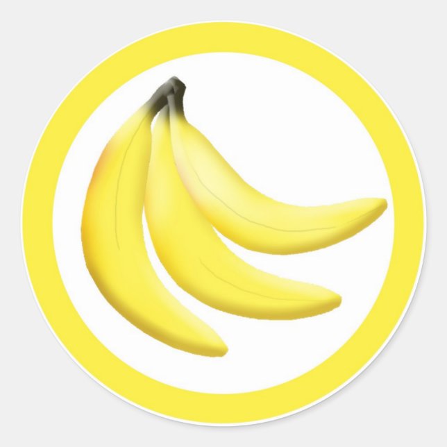 Banana flaveur cercle autocollant étiquettes (Devant)