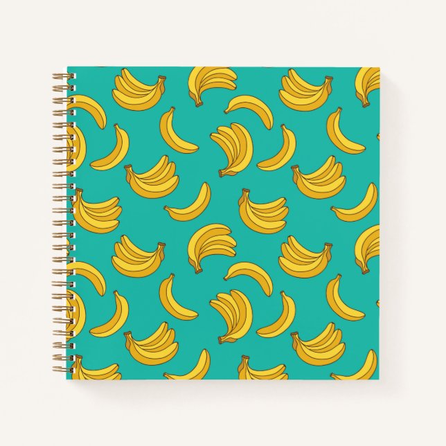 Banana Frucht Fun Muster Notizbuch (Vorderseite)