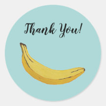 Banana Frucht Tropical Party Stickers