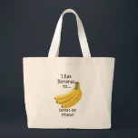 Banana Fruit Boost My Mood Funny Jumbo Stoffbeutel<br><div class="desc">Banana Fruit Boost My Mood Funny Large Tote Bag originally designed by Nisha Prabhu. Carry your essentials in style and humor with this playful large tote bag! Featuring a cheerful banana and the hilarious phrase "Boost My Mood, " it's the perfect accessory to brighten your day. This spacious tote is...</div>