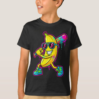 Banana funny baseball drip ice cream kids youth T-Shirt