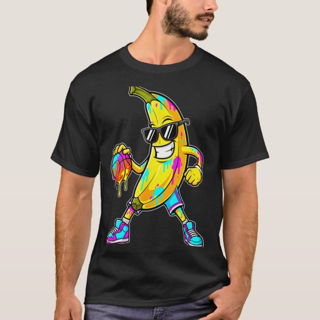 Banana Funny Basketball Drip Kids Youth Boys Girls T-Shirt (Vorderseite)