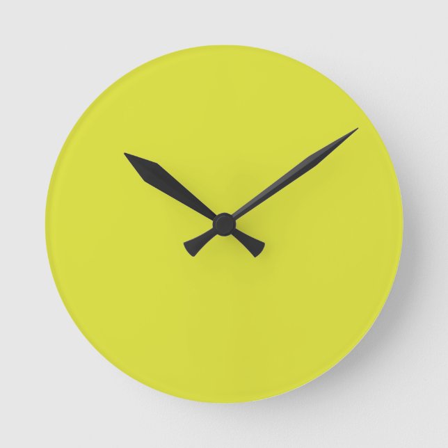 Banana-Gelbe Wall-Uhr Runde Wanduhr (Vorderseite)