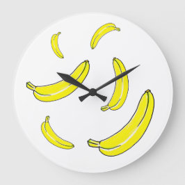 Banana Große Wanduhr