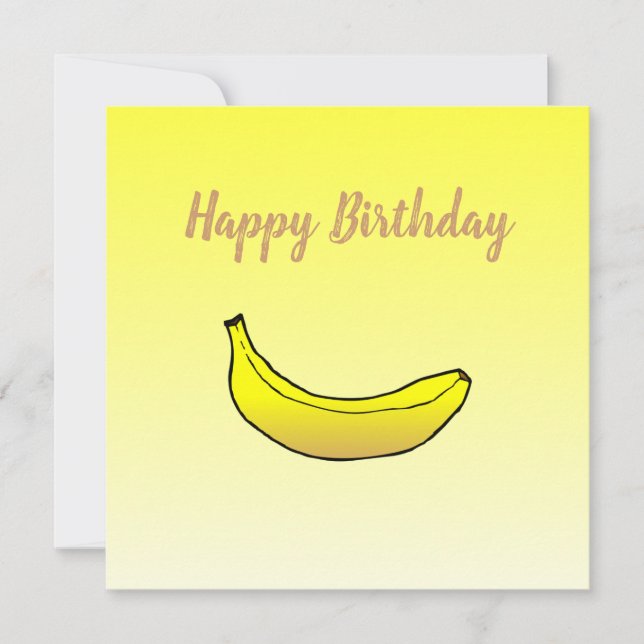 Banana Happy Birthday Card Karte (Vorderseite)