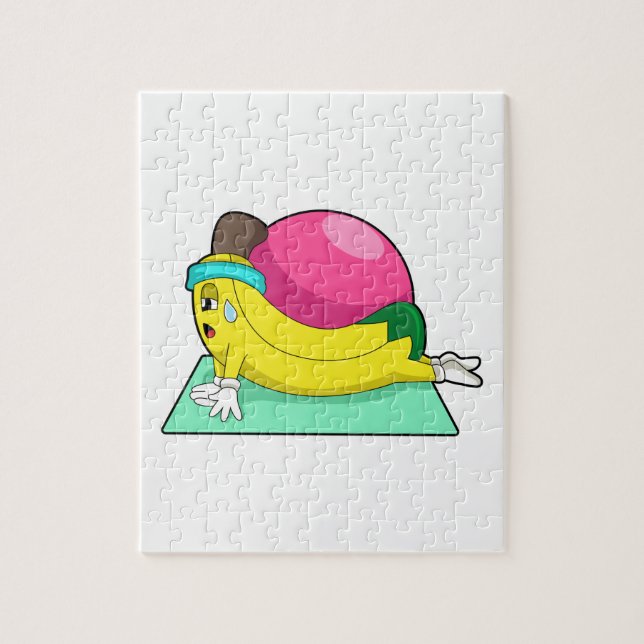 Banana in der Yoga-Fitness (Vertikal)