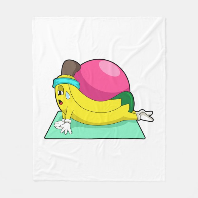 Banana in der Yoga-Fitness Fleecedecke (Vorderseite)
