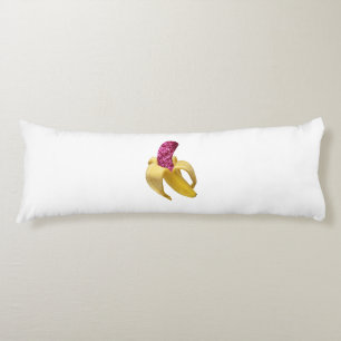 Banana in Imitats Rosa Glitzer sieht köstlich aus Seitenschläferkissen