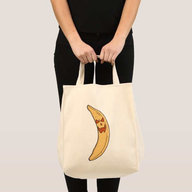 Banana Jack-o-Lantern Tragetasche (Vorderseite (Produkt))