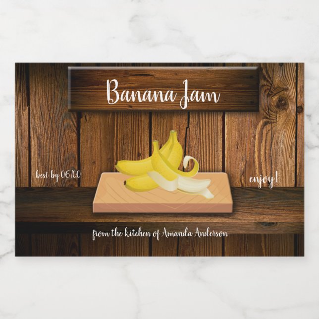 Banana Jam Étiquette produit 3"x2" (Étiquettes simples)