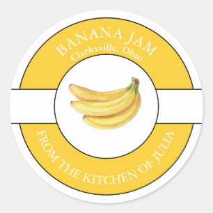 Banana-Jam-Label Runder Aufkleber