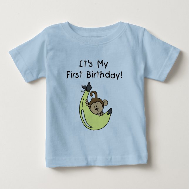 Banana - Junge Affe 1. Geburtstag Baby T-shirt (Vorderseite)