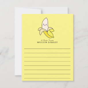Banana Kid's Niedliche Kawaii-Flachbandkarten Dankeskarte