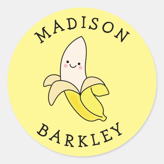 Banana Kid's Niedliche Kawaii Umschlag Aufkleber S (Vorderseite)