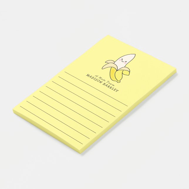 Banana Kids Niedlicher Kawaii Post-it Klebezettel (angewinkelt)