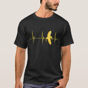 Banana Lover Heartbeat EKG Puls Fruitarian Summer T-Shirt