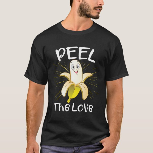 Banana Lover Peel Liebe T-Shirt (Vorderseite)
