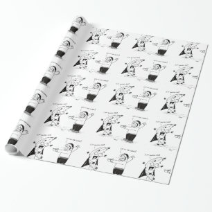 Banana Man Funny Cartoon Wrapping Paper Geschenkpapier
