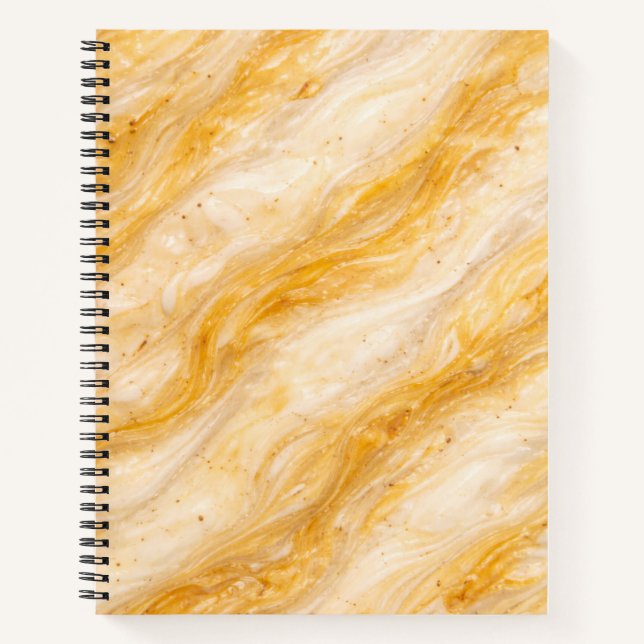 Banana Milkshake Marble Texture Design Notizbuch (Vorderseite)