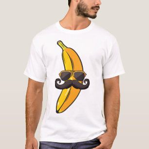Banana Mustache Sonnenbrille Face Funny Fruit Cool T-Shirt