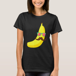 Banana Mustache Sonnenbrille Sommerurlaub Tropic T-Shirt