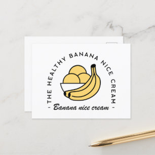 Banana nette Creme gesund hausgemachte Frucht ästh Postkarte