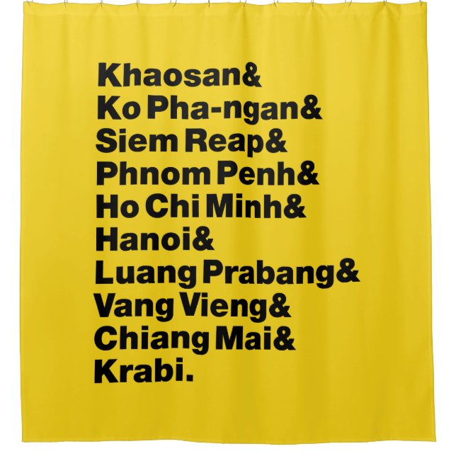Banana Pancake Trail / Circuit Duschvorhang (Vorderseite)
