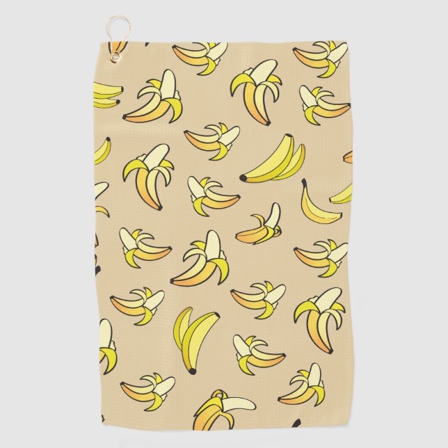 Banana Pattern Golfhandtuch (Vorderseite)