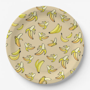 Banana Pattern Pappteller