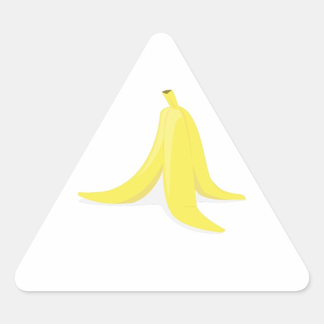Banana Peel Dreieckiger Aufkleber (Vorderseite)