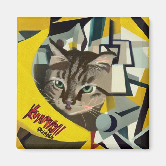 Banana Phone Cat Magnet (Vorne)