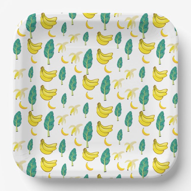 Banana Print Paper-Teller Pappteller (Vorderseite)