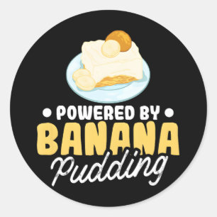 Banana Pudding Rezept Eiscreme Kuchen Kuchen Nacht Runder Aufkleber