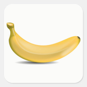 Banana Quadratischer Aufkleber