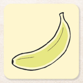 Banana Rechteckiger Pappuntersetzer