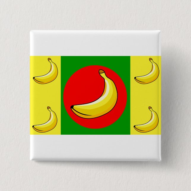 Banana-Republik-Flagge Button (Vorderseite)