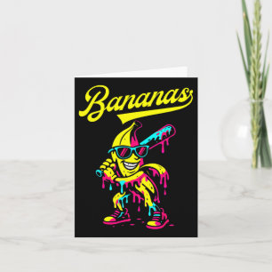 Banana Retro Rücken Popular Frucht Baseball Bana Karte