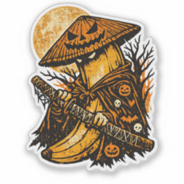 Banana Ronin Halloween Nacht — Gruseliger Krieger Aufkleber