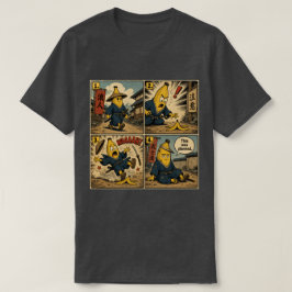 Banana Ronin Slip — Lustiger Bushido-Comicstrip T-Shirt