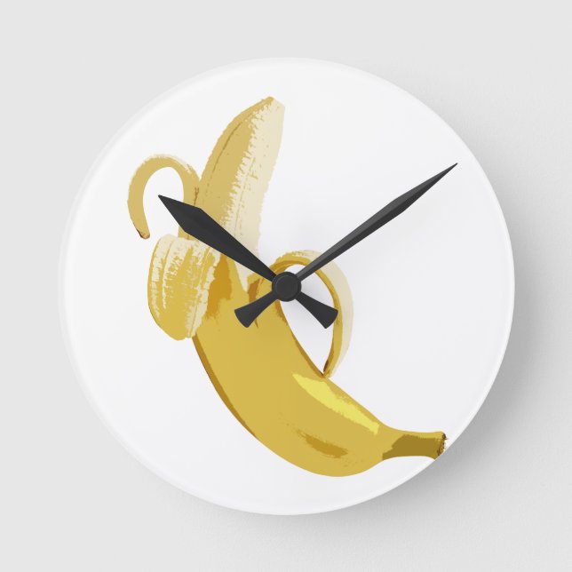Banana Runde Wanduhr (Vorderseite)
