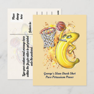 Banana Slam Dunk Pure KaliumPower Fruchtbar Postkarte
