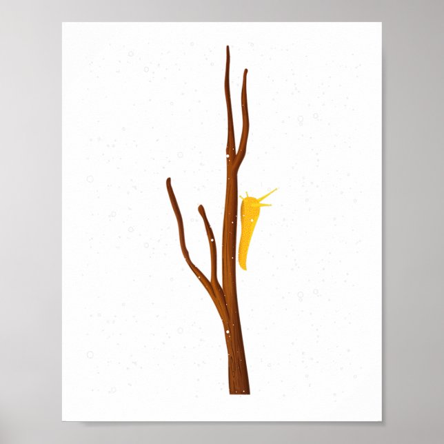 Banana Slug - Gepunkteter Bananenschaum Poster (Vorne)