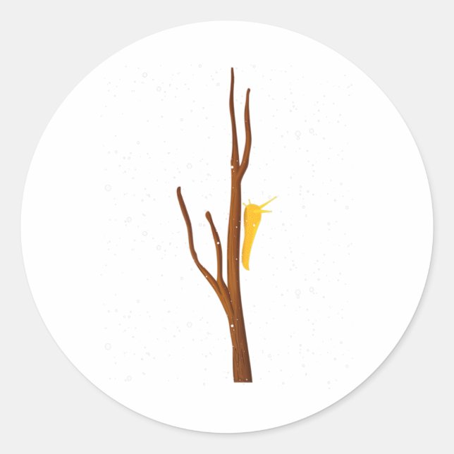 Banana Slug - Gepunkteter Bananenschaum Runder Aufkleber (Vorderseite)